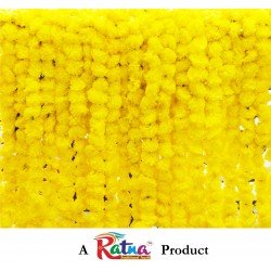 50 Fresh like artificial yellow marigold flower string party backdrop, Indian wedding decorations, 5 feet flower garland