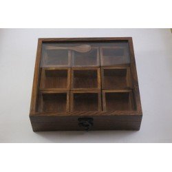 WOODEN SPICE BOX - Spice Organizer - Sheesham Box for Spices - Spice Box with Compartment - Indian Masala Box