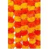 40 pcs Fresh Like Real Look Artificial Marigold Color Fusion Flower Strings Indian Decoration Wedding Home Decor, 5 feet approx