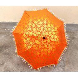 Express Shipping 20 Indian wedding decoration parasol umbrella, golden foil print fabric colourful Indian mehendi decor