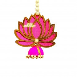 Pack of 10 Lotus Hangings for Home Decor, Puja Decor, Heena, Mehendi, Wedding, housewarming, backdrop, mandir, pink lotus
