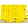 100 Fresh like artificial yellow marigold flower string party backdrop, Indian wedding decorations, 5 feet flower garland