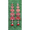 Pack of 2 Lotus Hangings for Home Decor, Puja Decor, Heena, Mehendi, Wedding, housewarming, backdrop, mandir, red lotus
