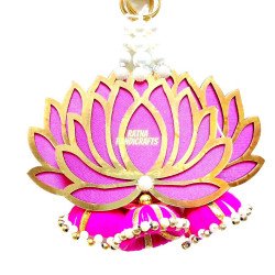 Pack of 10 fast ship Lotus Hangings for Home Decor, Puja Decor, Heena, Mehendi, Wedding, backdrop, pink lotus