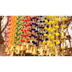 50 Strings Handmade Boho Decor Indian Pom Pom Decoration Garland Wedding Decor