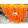 1000 Fresh like artificial dark orange marigold flower string party backdrop, Indian wedding decorations, 5 feet flower garland