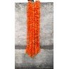 100 Fresh like artificial dark orange marigold flower string party backdrop, Indian wedding decorations, 5 feet flower garland