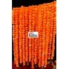 100 Fresh like artificial dark orange marigold flower string party backdrop, Indian wedding decorations, 5 feet flower garland