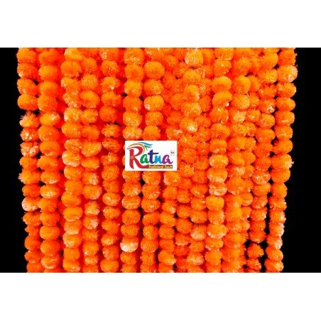 Dark Orange Marigold Flower Garland