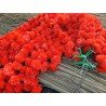 10 Fresh like artificial red marigold flower string party backdrop, Indian wedding decorations, 5 feet flower garland