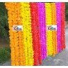 20 pcs Fresh Like Real Look Artificial Marigold Mix Color Flower Strings Indian Decoration Wedding Home Decor, 5 feet approx