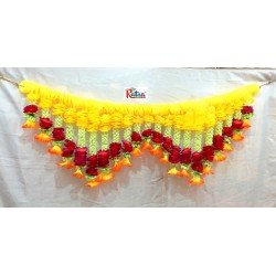 4 feet wide Flower Door valance Indian Toran Indian wedding decoration Artificial flower door hanging home decor