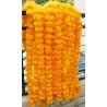 10 Fresh like artificial mango marigold flower string party backdrop, Indian wedding decorations, 5 feet flower garland