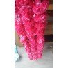 25 Fresh like artificial hot pink marigold flower string party backdrop, Indian wedding decorations, 5 feet flower garland