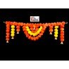 3 feet Dark Orange Yellow Flower Door valance Indian Toran Indian wedding decoration Artificial flower door hanging home decor