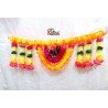 3 feet wide Orange Pink Flower Door valance Indian Toran Indian wedding decoration Artificial flower door hanging home decor