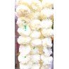 100 Fresh like off white artificial marigold flower string party backdrop, Indian wedding decorations, 5 feet flower garland