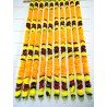 10 pcs Fresh Like Real Look Artificial Marigold Yellow Orange Flower Strings Indian Decoration Wedding Home Decor, 5 feet approx