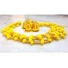 5 String Handmade Boho Decor Rainbow Pom Pom Garland (Yellow)