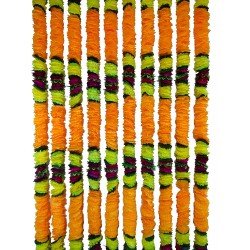 5 Pack Artificial Fancy Orange Fusion Flower Garlands (Orange)