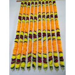 100 Pack Artificial Fancy Orange Fusion Flower Garlands