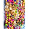 5 String Handmade Boho Decor Rainbow Pom Pom Garland (Multicolor)