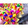 5 String Handmade Boho Decor Rainbow Pom Pom Garland (Multicolor)