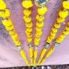 5 String Handmade Boho Decor Rainbow Pom Pom Garland (Yellow)