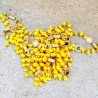 5 String Handmade Boho Decor Rainbow Pom Pom Garland (Yellow)