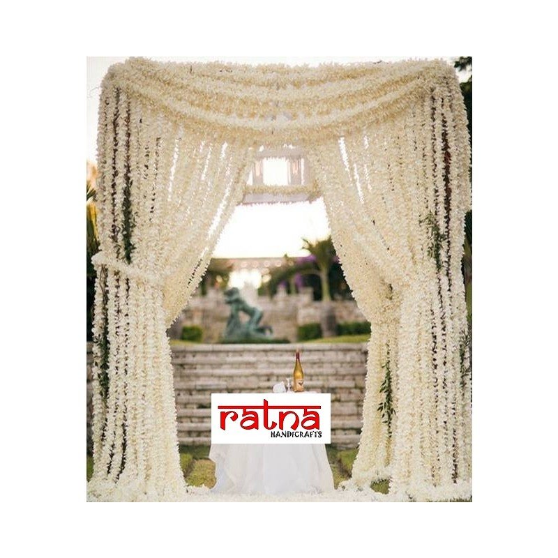 Fresh Like Artificial Cream Jasmine Flower Strings Party Backdrop ...