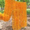 50 Fresh like artificial mango marigold flower string party backdrop, Indian wedding decorations, 5 feet flower garland