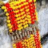 Indian Woolen Pom Pom Colorful Marigold Flower Decoration Garlands