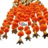 Indian Woolen Pom Pom Colorful Marigold Flower Decoration Garlands