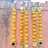 Indian Woolen Mango Yellow Pom Pom Colorful Marigold Flower Decoration Garlands