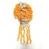 Indian Woolen Mango Yellow Pom Pom Colorful Marigold Flower Decoration Garlands