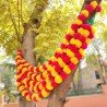 20 pcs Fresh Like Real Look Artificial Marigold Color Fusion Flower Strings Indian Decoration Wedding Home Decor, 5 feet approx