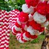 50 pcs White Red Fresh Like Artificial Marigold Flower Strings Indian Decoration Wedding Home Decor