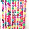 5 strings Multicolor Pom Pom Tassel Strings Indian Decoration Wedding Home Decor, 6 feet approx