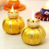 Pack of 2 Metal Diya Set with Gota Work