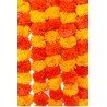 Fresh Like Multi color Real Look Artificial Marigold Flower Strings Indian Decoration Wedding Home Decor, 5 feet approx