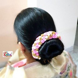 Handmade Jasmine Gajra Juda Veni Ethnic Indian Artificial Jewelry Eco Friendly wedding gift Hair Accessories Bun decoration