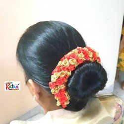 Handmade Jasmine Gajra Juda Veni Ethnic Indian Artificial Jewelry Eco Friendly wedding gift Hair Accessories Bun decoration